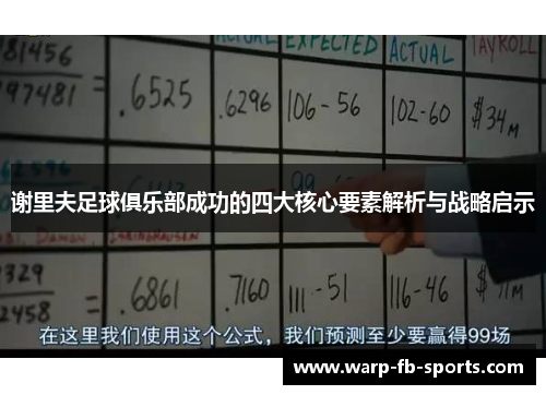 谢里夫足球俱乐部成功的四大核心要素解析与战略启示 谢里夫足球俱乐部成功的四大核心要素解析与战略启示